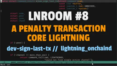 A penalty transaction managed by Core Lightning