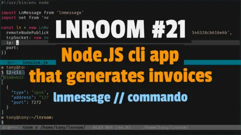 Create invoices with a Node.JS cli using lnmessage and commando
