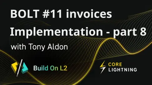 Core Lightning implementation of BOLT #11 invoices - part 8